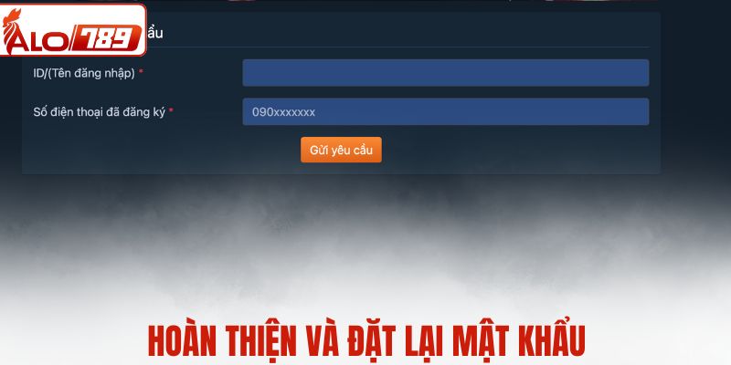 Hoàn thiện và đặt lại mật khẩu