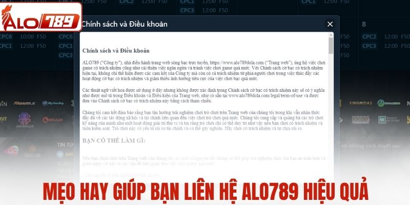 Mẹo hay giúp bạn liên hệ ALO789 hiệu quả