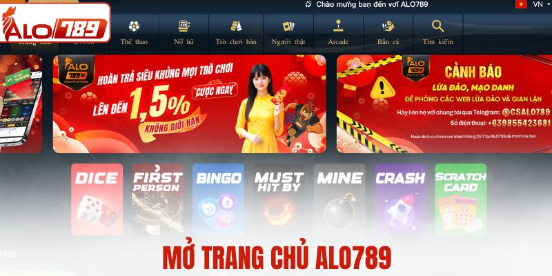 Mở trang chủ ALO789