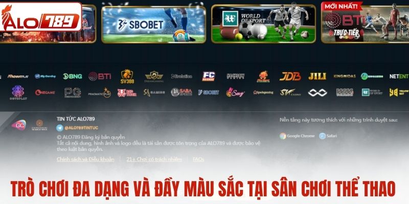 Trò chơi đa dạng và đầy màu sắc tại sân chơi thể thao