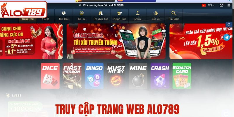 Truy cập trang web ALO789